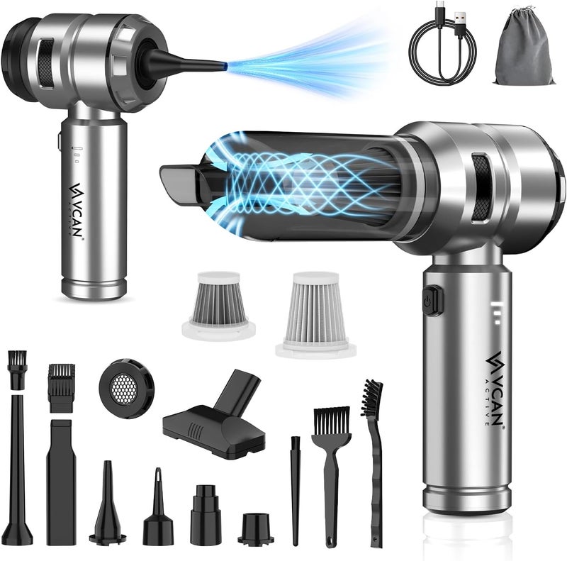 VCAN ACTIVE Car Vacuum Portable Cordless 22000PA High Power with Brushless Motor 4-in-1 Compressed Air Duster & Air Blower & Pump Hand Held Vacuum for Car, Home, Office, Ideal Gifts for Men & Women - Image 1